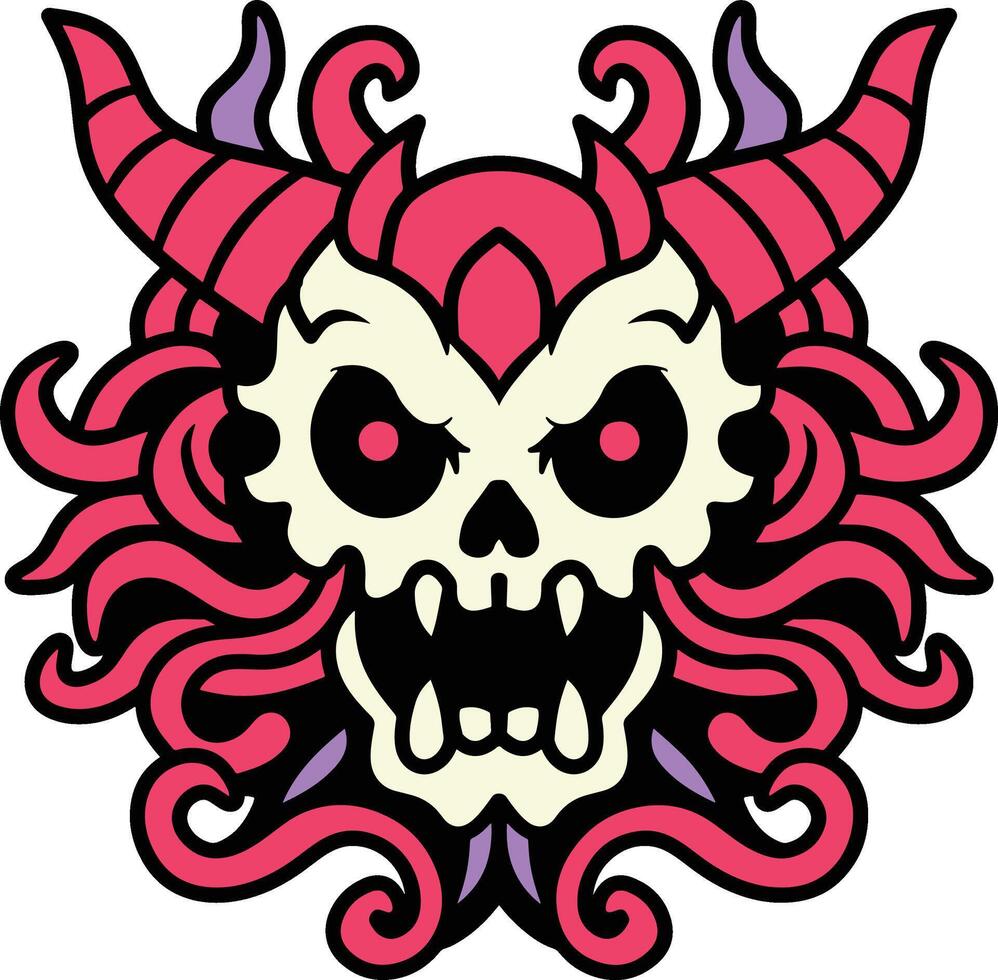 Skull Monster character design vector