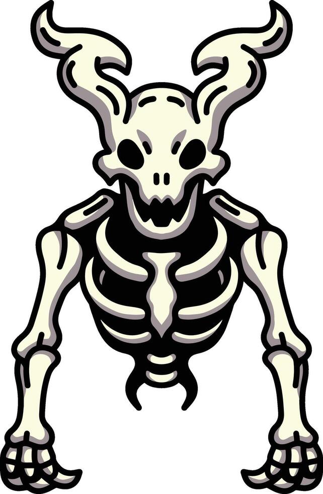 cráneo esqueleto animal bestia vector