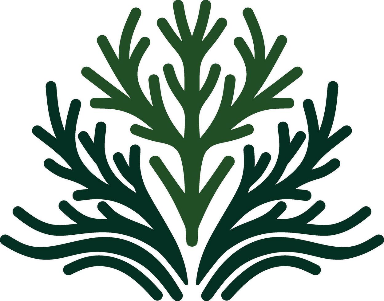 algas marinas logo diseño vector
