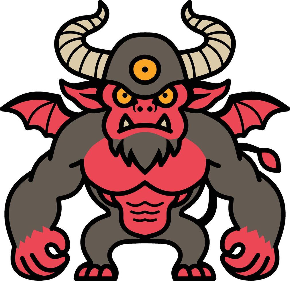 Skull Monster character design vector