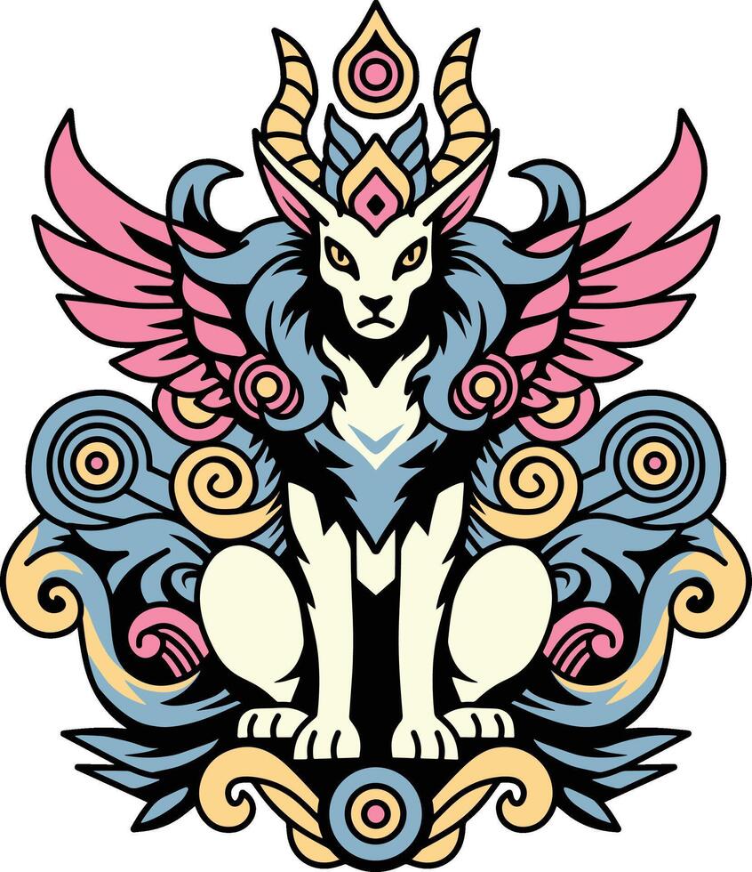 Mythical monster cartoon vector