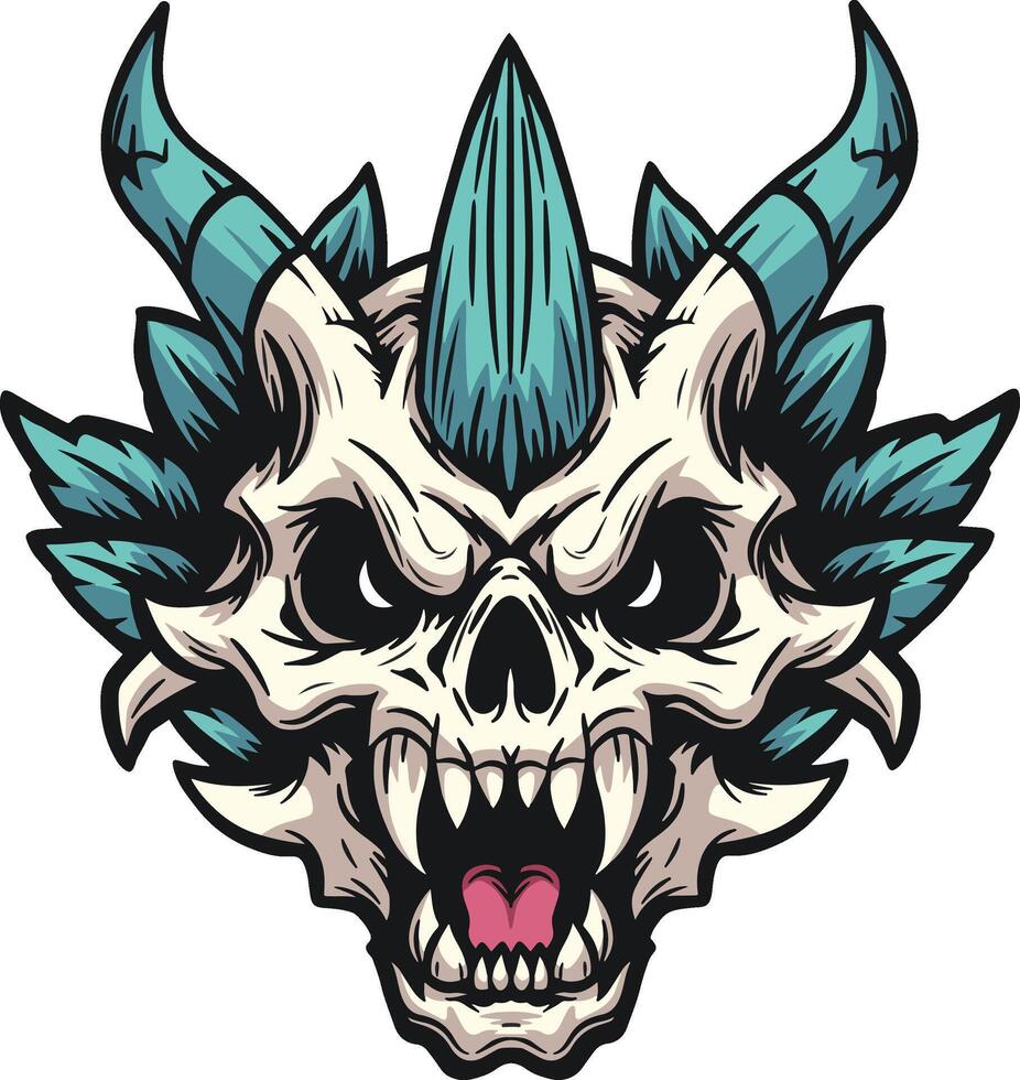 Skull Monster character design vector