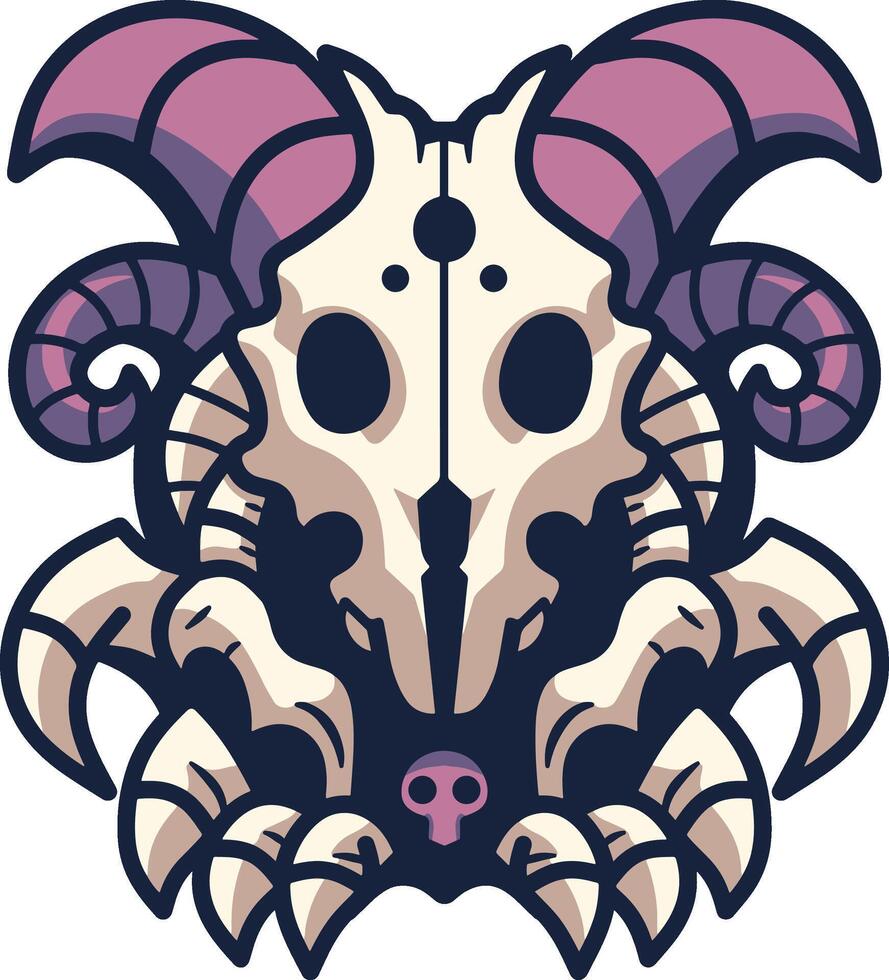 Skull skeleton animal beast vector