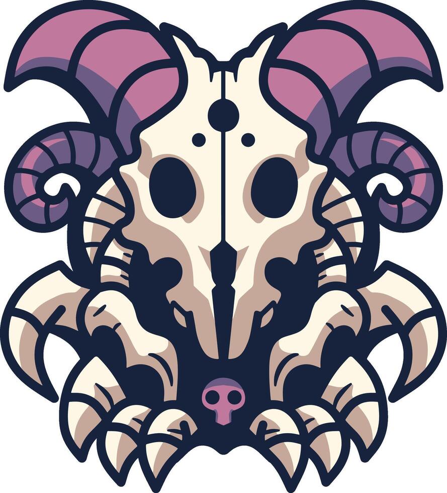 Skull skeleton animal beast vector