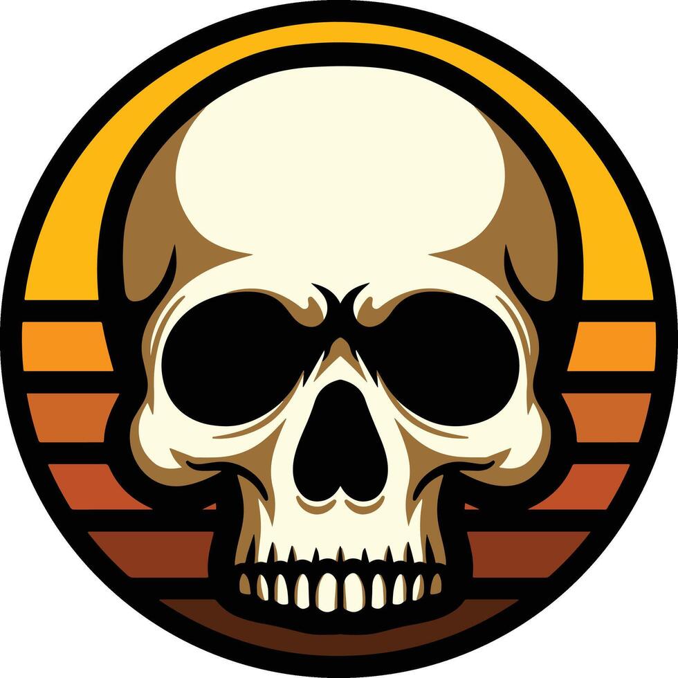Skull bone skeleton design vector