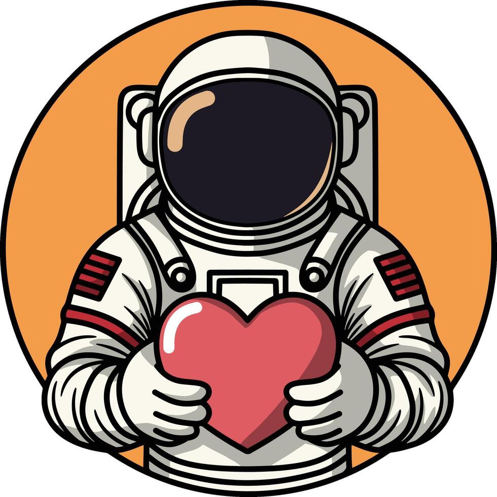 Astronaut hand drawn vector