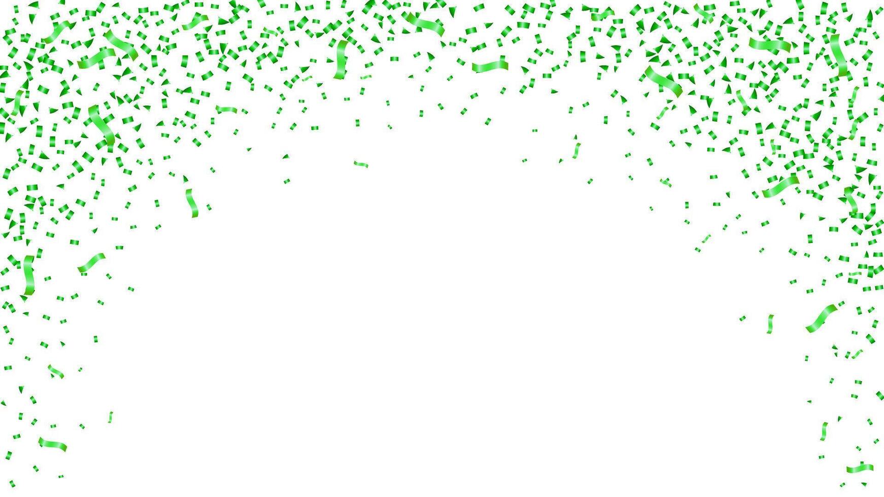 holiday party festive celebration background with confetti green vector