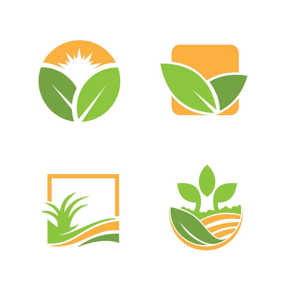 Farm Food, agricultural logo collection vector