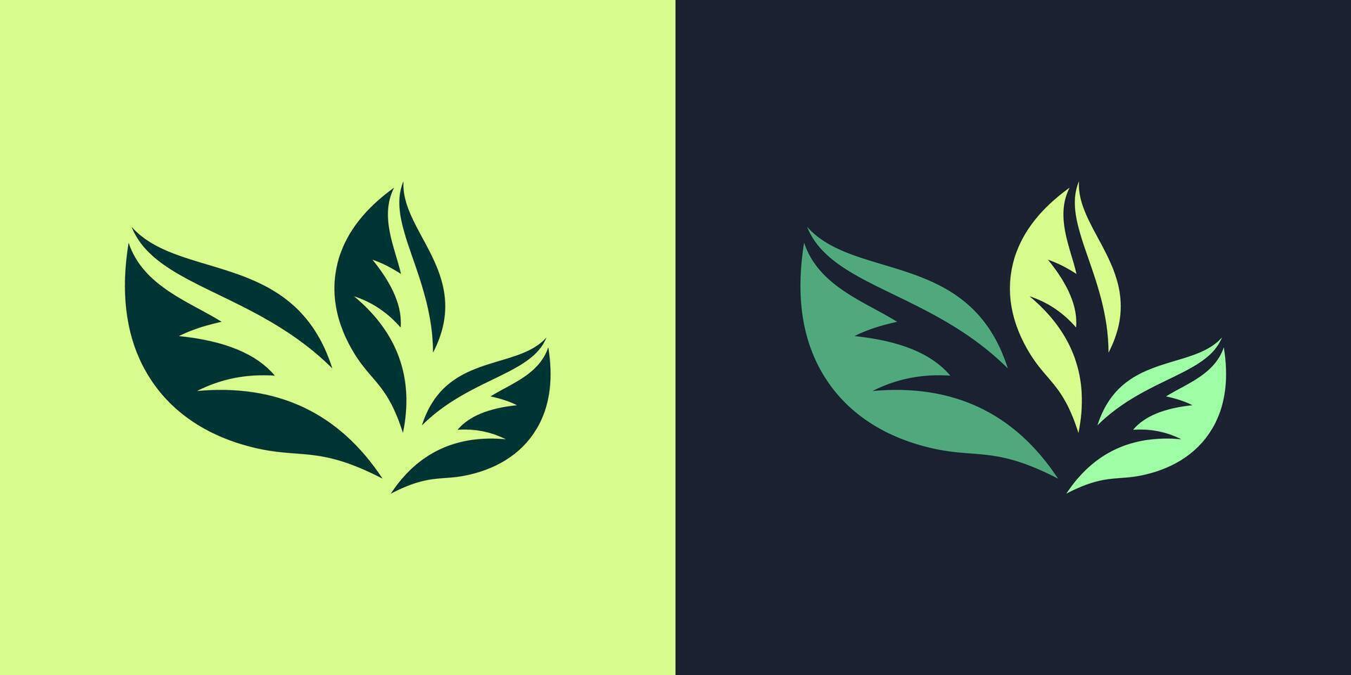 Three leaf template icon design nature vector