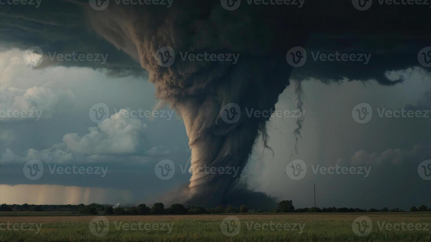 AI generated close up of tornado photo