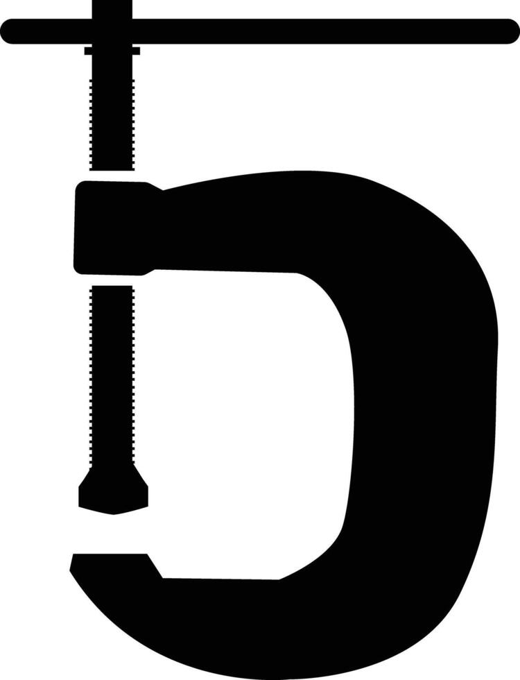 Vice clamp icon. Clamp sign. Locksmith tool symbol. Clamp tool logo. flat style. vector