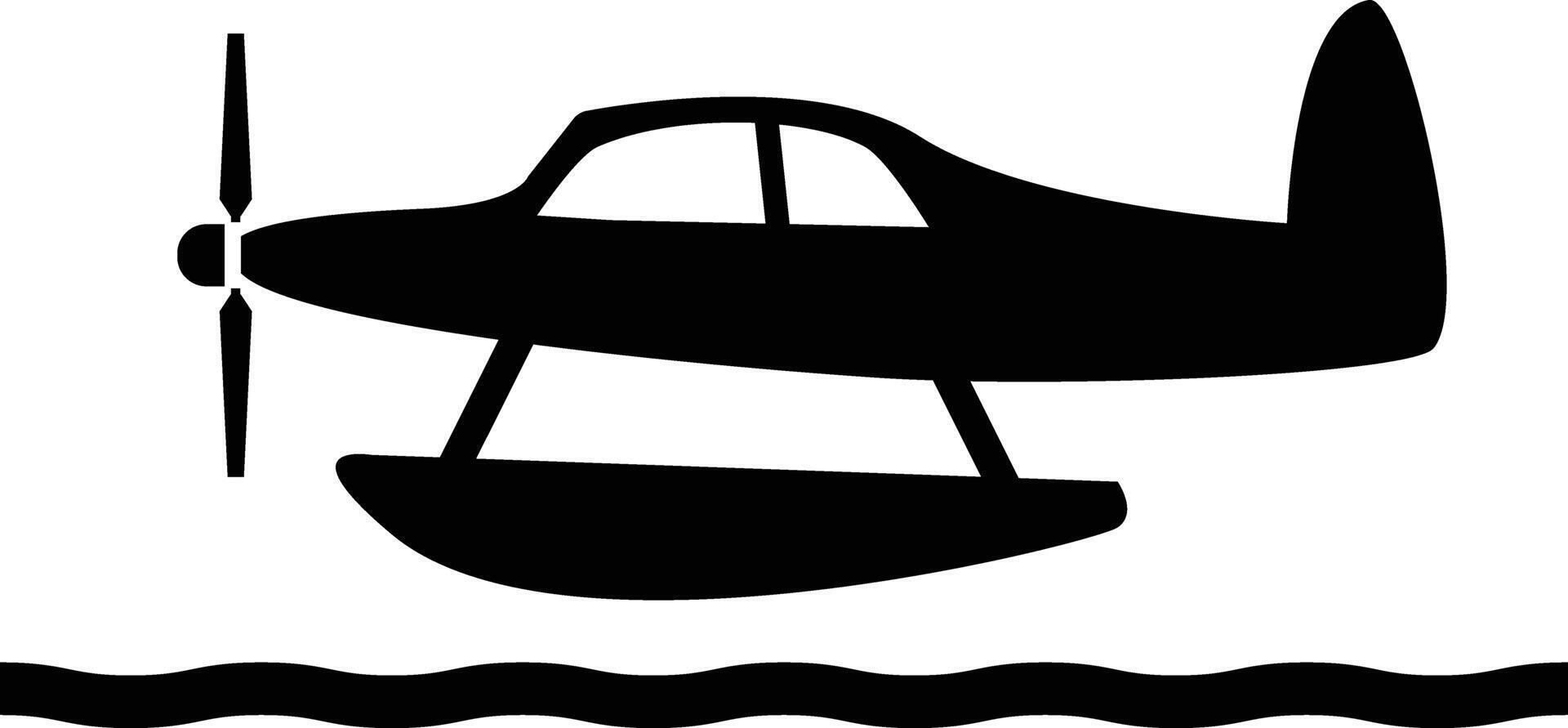 Hydroplane icon. Seaplane sign. Small seaplane symbol. flat style. vector