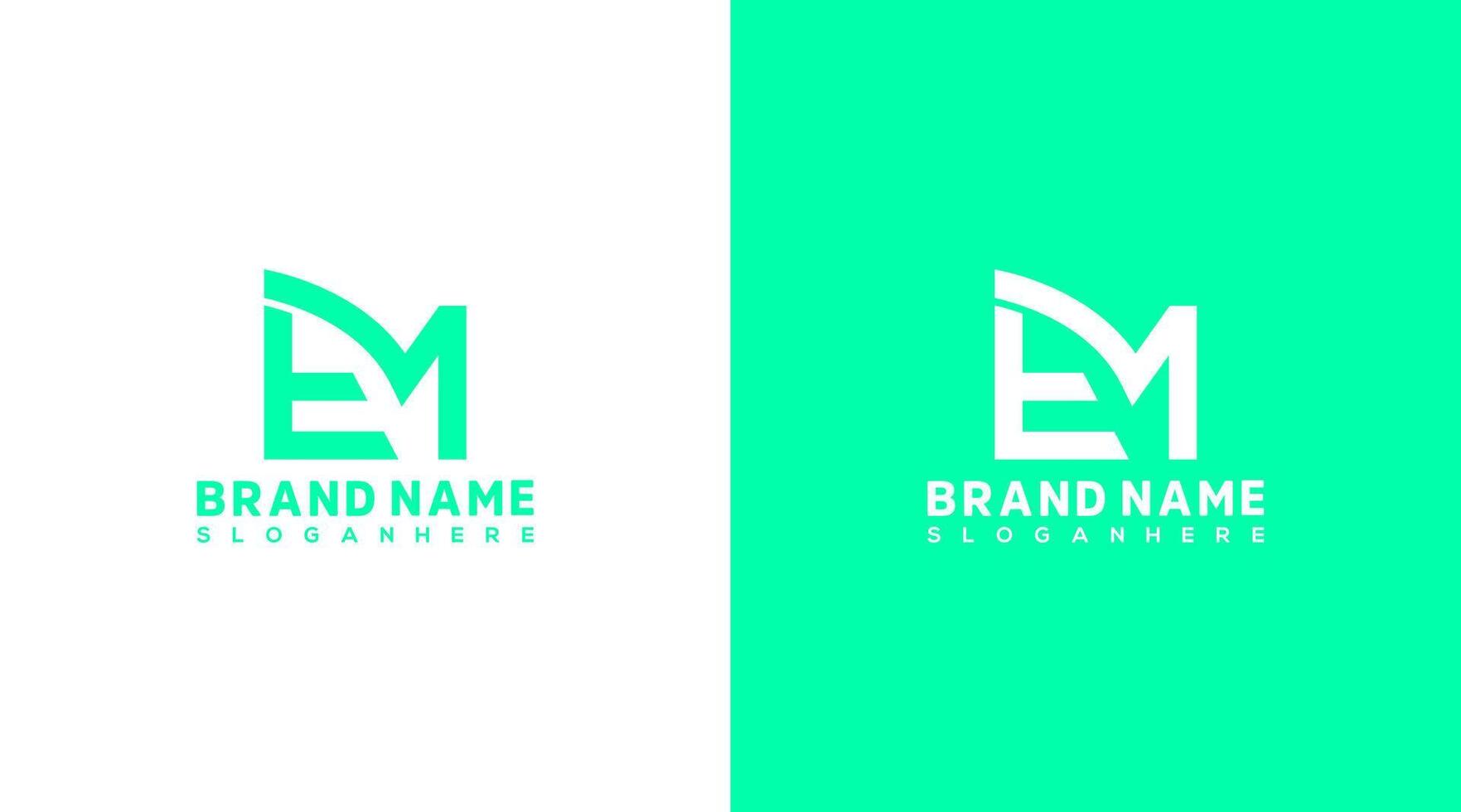 EM Letter Logo Design, EM icon Brand identity Design Monogram Logo ME vector