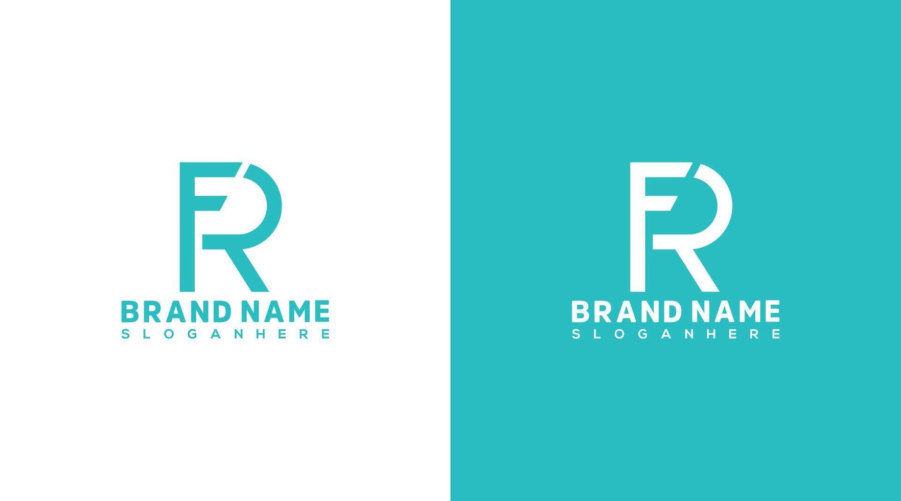 FR Letter Logo Design, FR icon Brand identity Design Monogram Logo RF vector