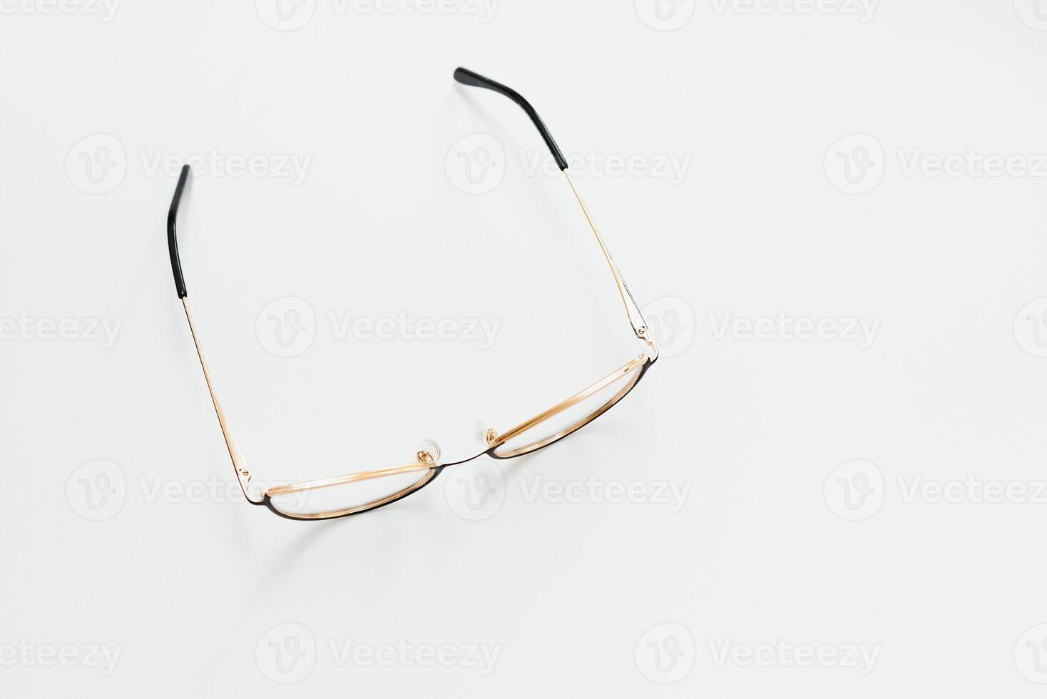 Child's plastic frame for glasses. Mock up for the design of optics store and shop, eye clinic. Glasses for reading and distance, correction of sight. Beautiful eyeglasses rim. photo