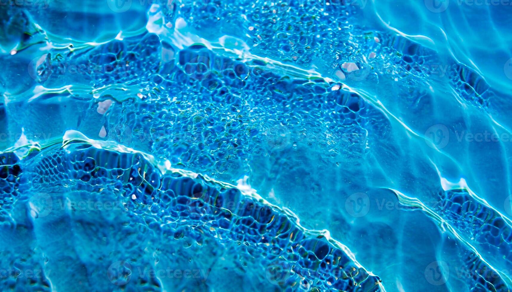 photo of the surface of the water covered with solar water top view