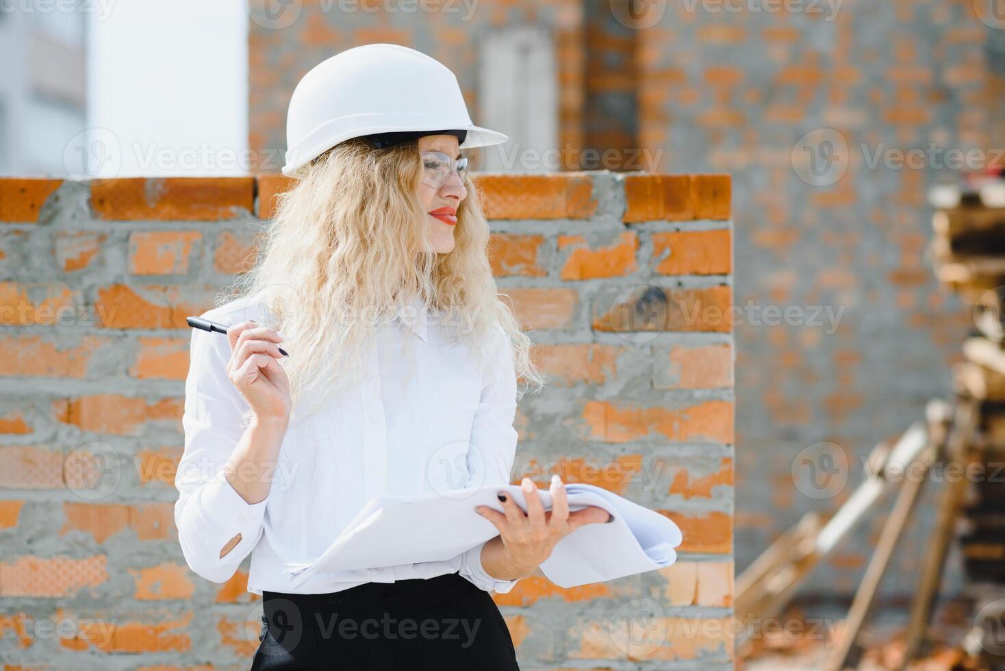 Portrait of an architect at work photo