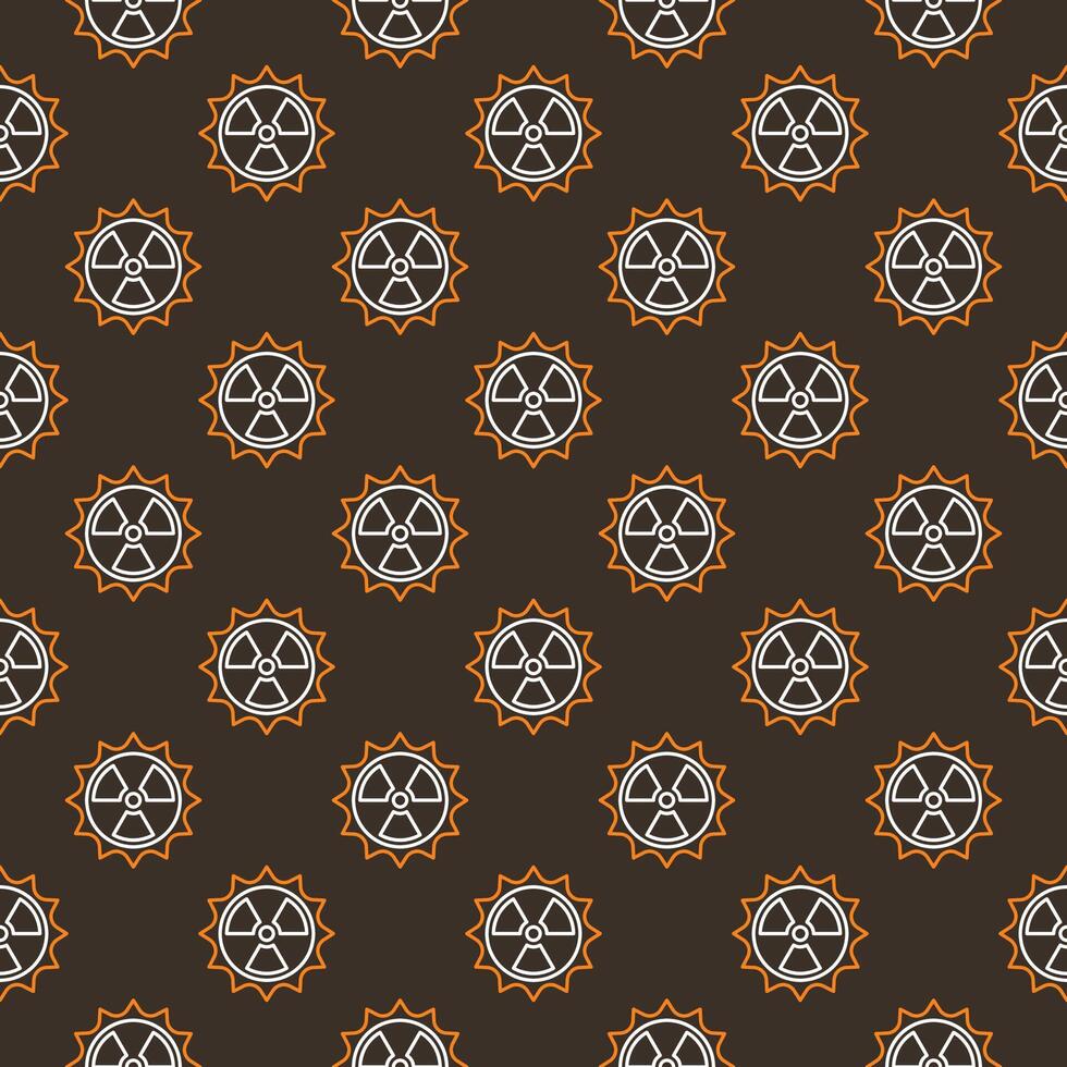 Sun Radiation vector Space Nuclear Weapon linear seamless pattern