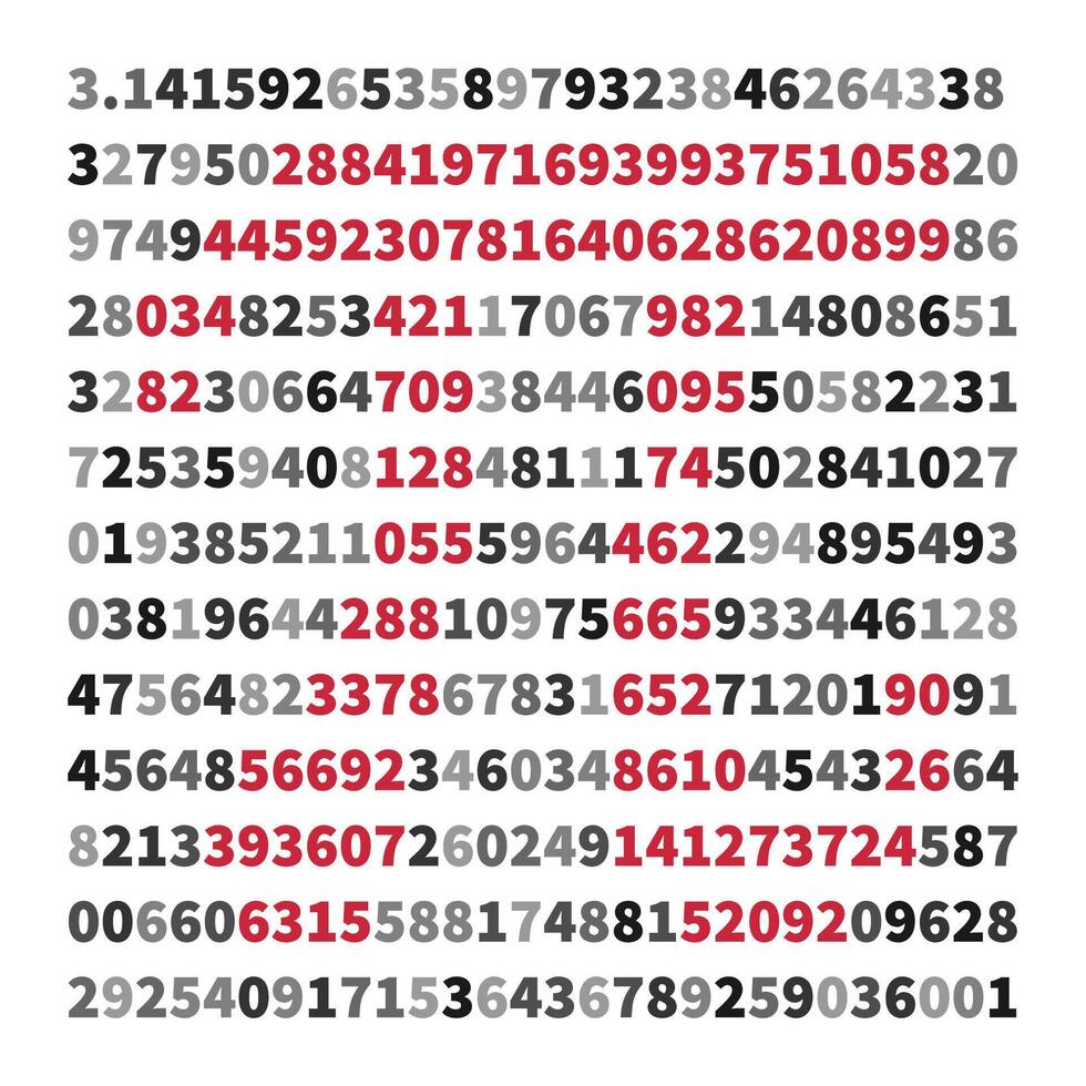 Pi 3.1415 vector matemáticas ilustración o bandera - matemáticas antecedentes