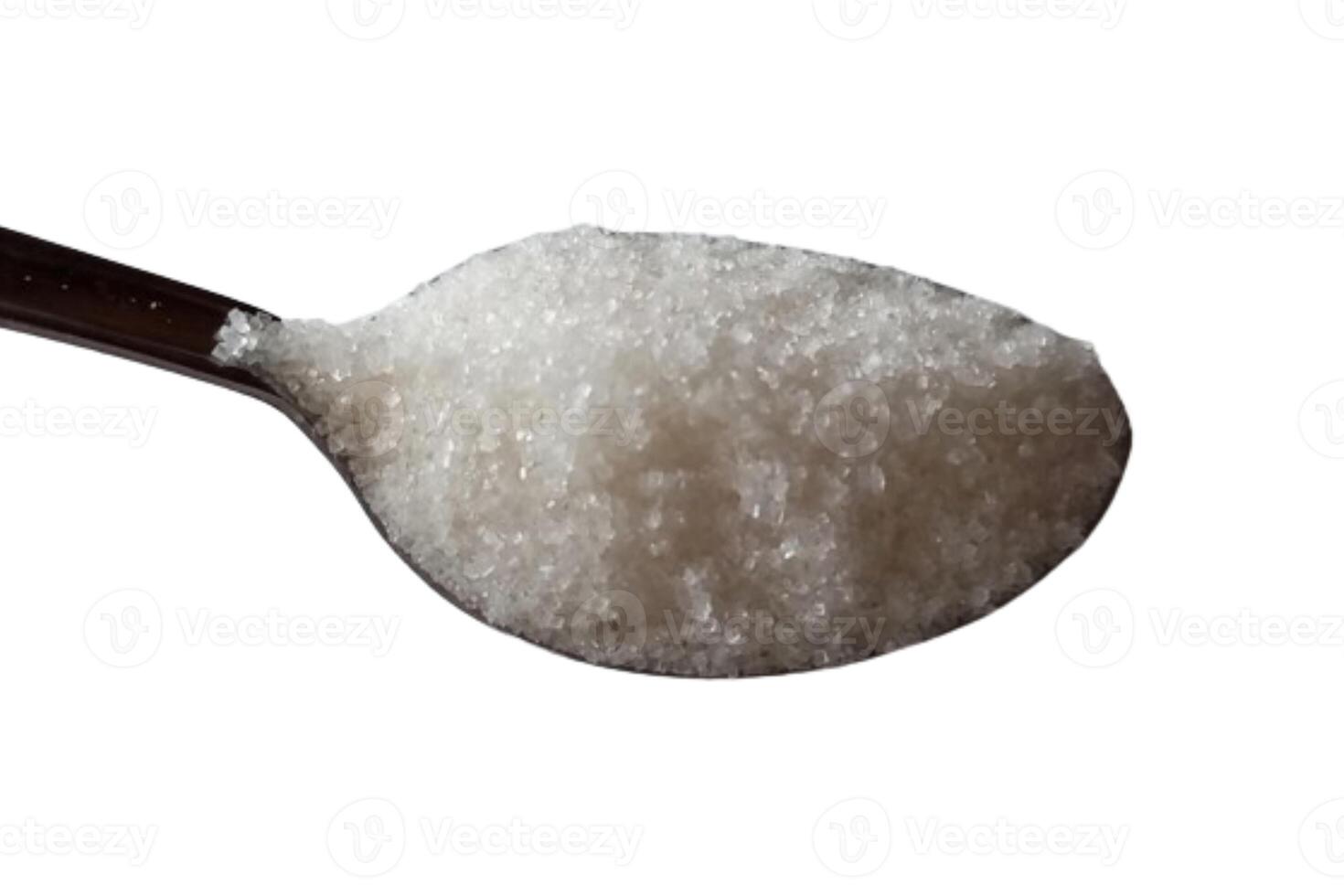 teaspoon sugar isolated on white background photo