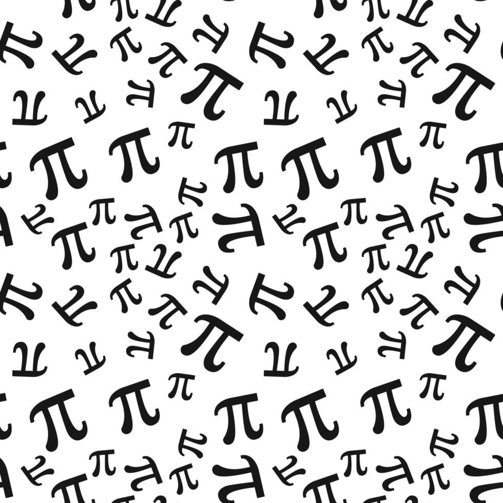 Pi symbol vector minimal seamless pattern - Mathematics background