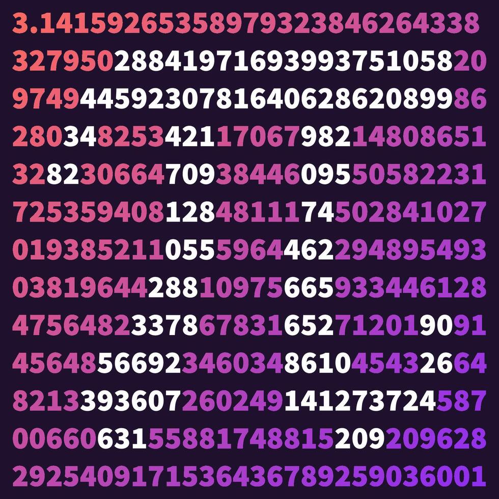 3,14 contento Pi día bandera. Pi números matemáticas moderno vector vistoso ilustración