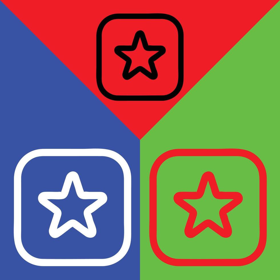 Movies app icon, Outline style, isolated on Red, Green and Blue Background. vector