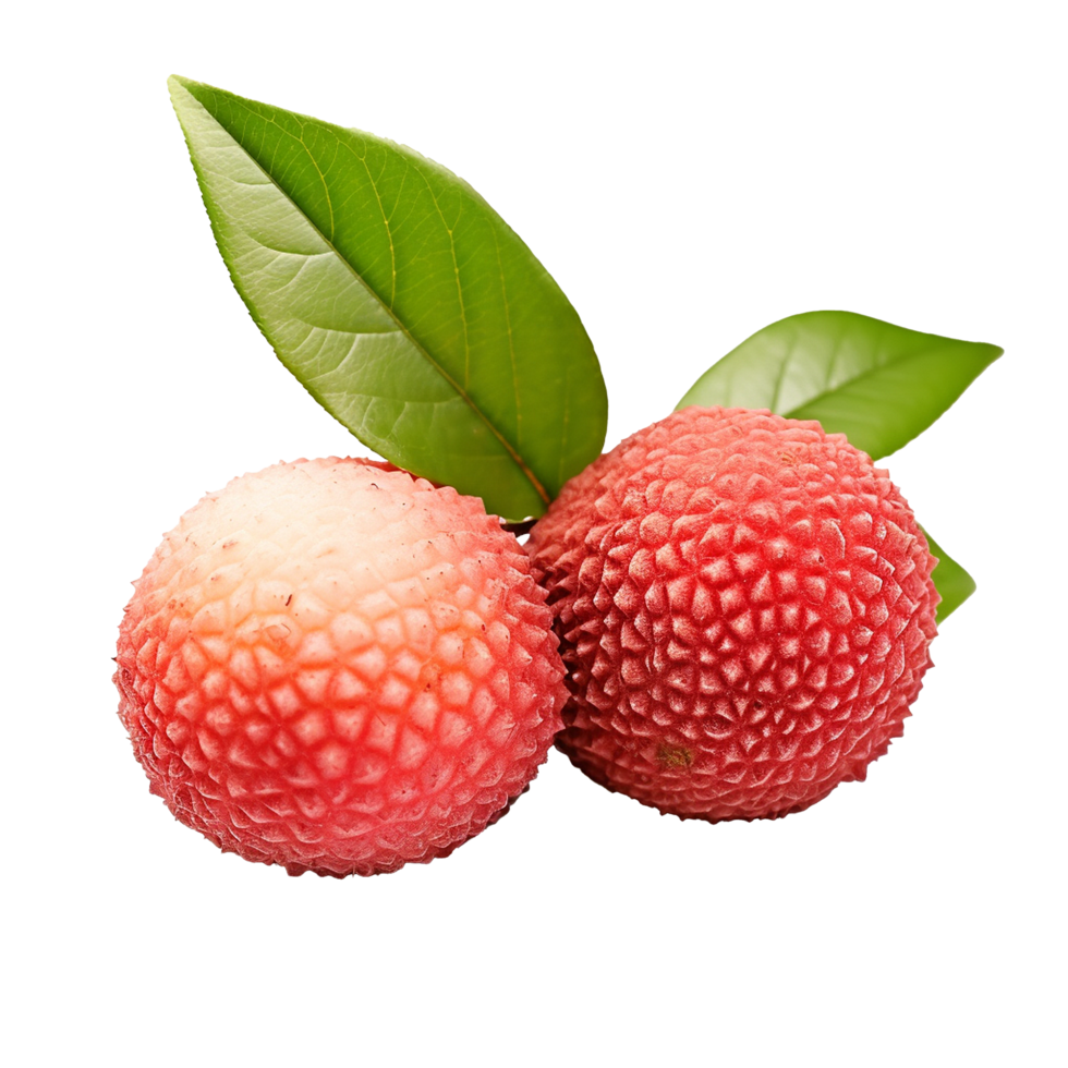 AI generated Red Lychee fruit png isolated on transparent background