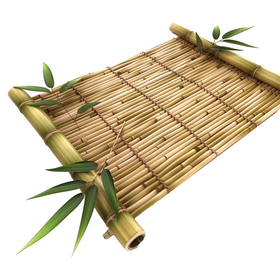 AI generated Magnificent bamboo table mats isolated on transparent background png