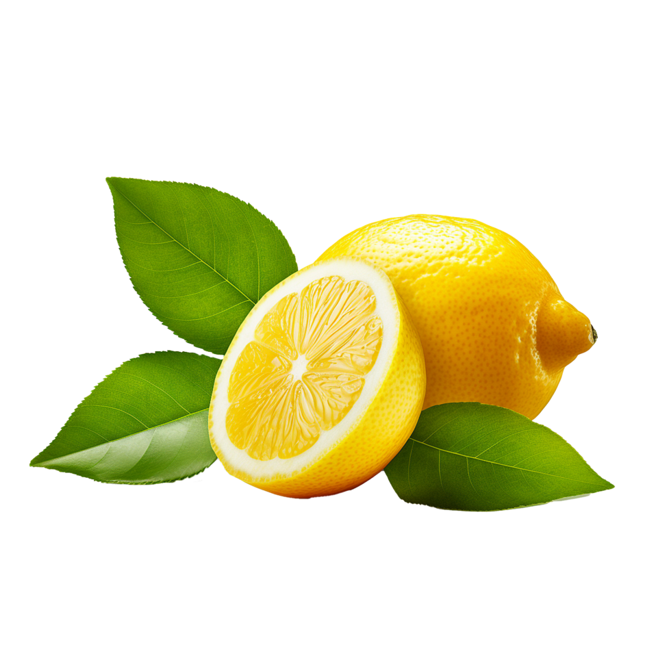 AI generated Fresh lemon png isolated on transparent background