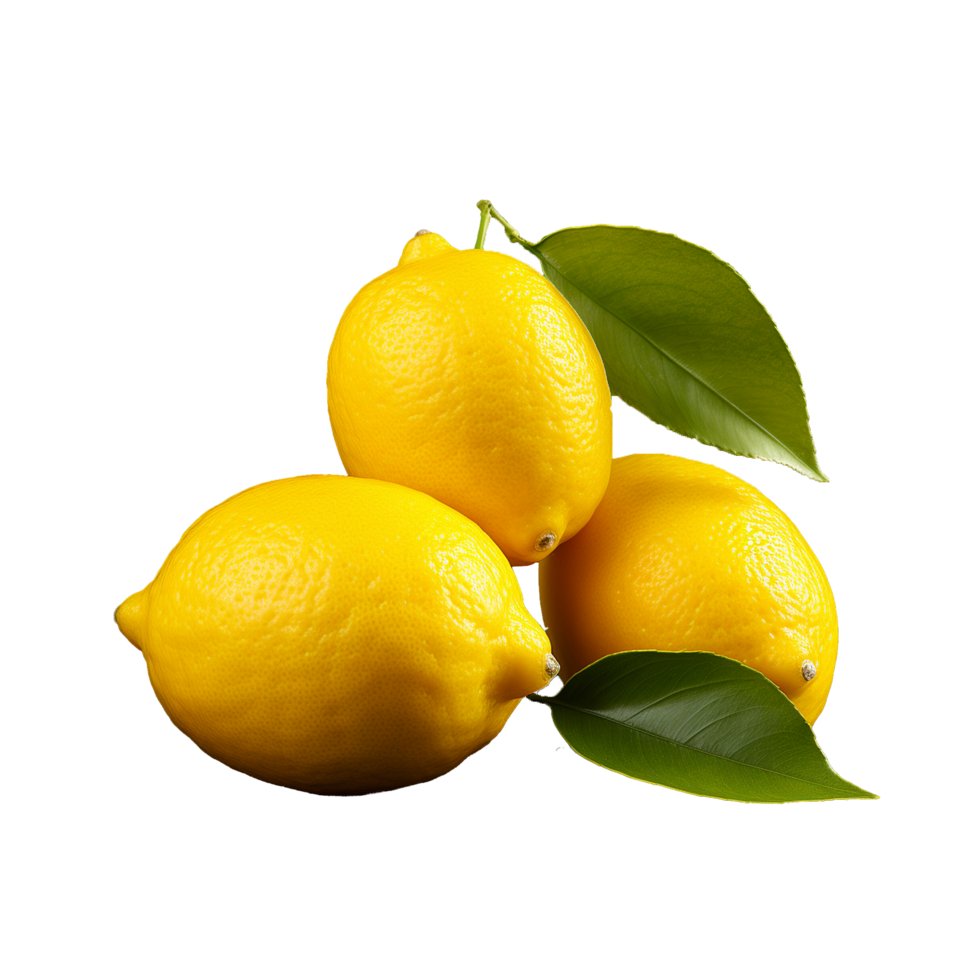AI generated Fresh lemon png isolated on transparent background