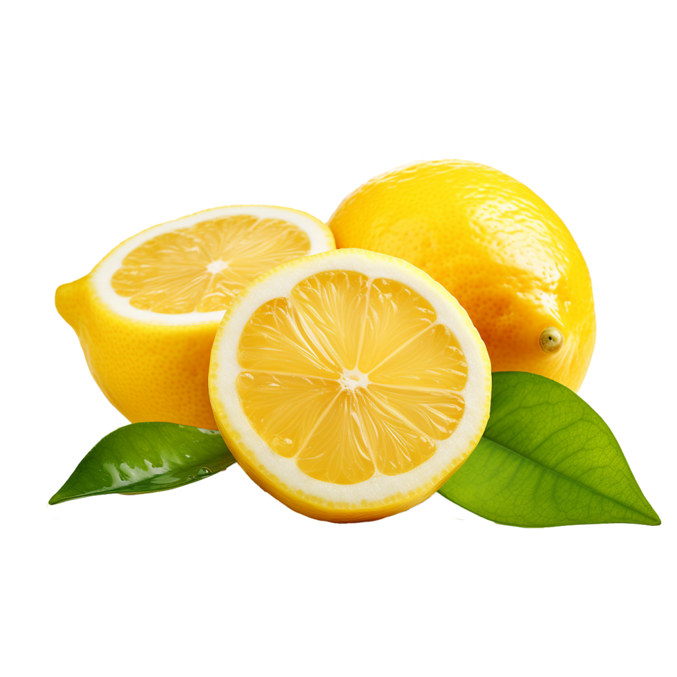 AI generated Fresh lemon png isolated on transparent background
