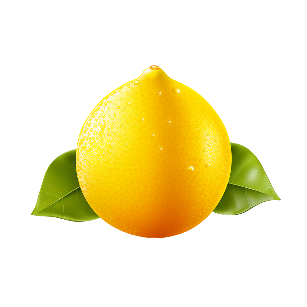 AI generated Fresh lemon png isolated on transparent background