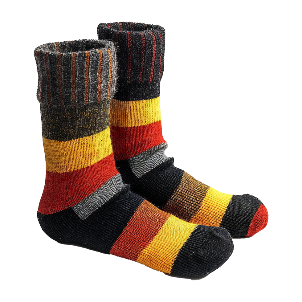 AI generated Magnificent wool blend crew socks isolated on transparent background png