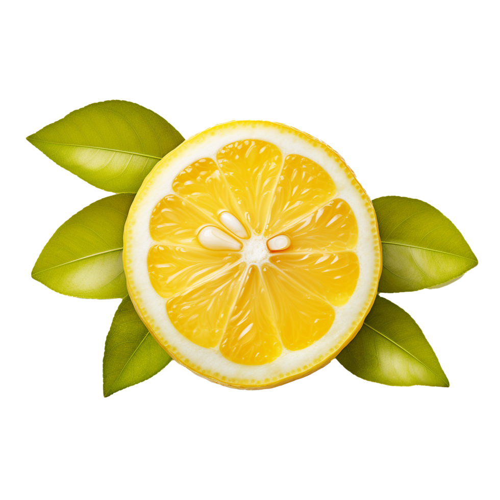 AI generated Fresh lemon png isolated on transparent background