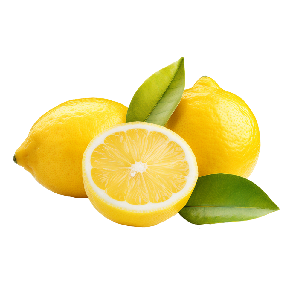AI generated Fresh lemon png isolated on transparent background