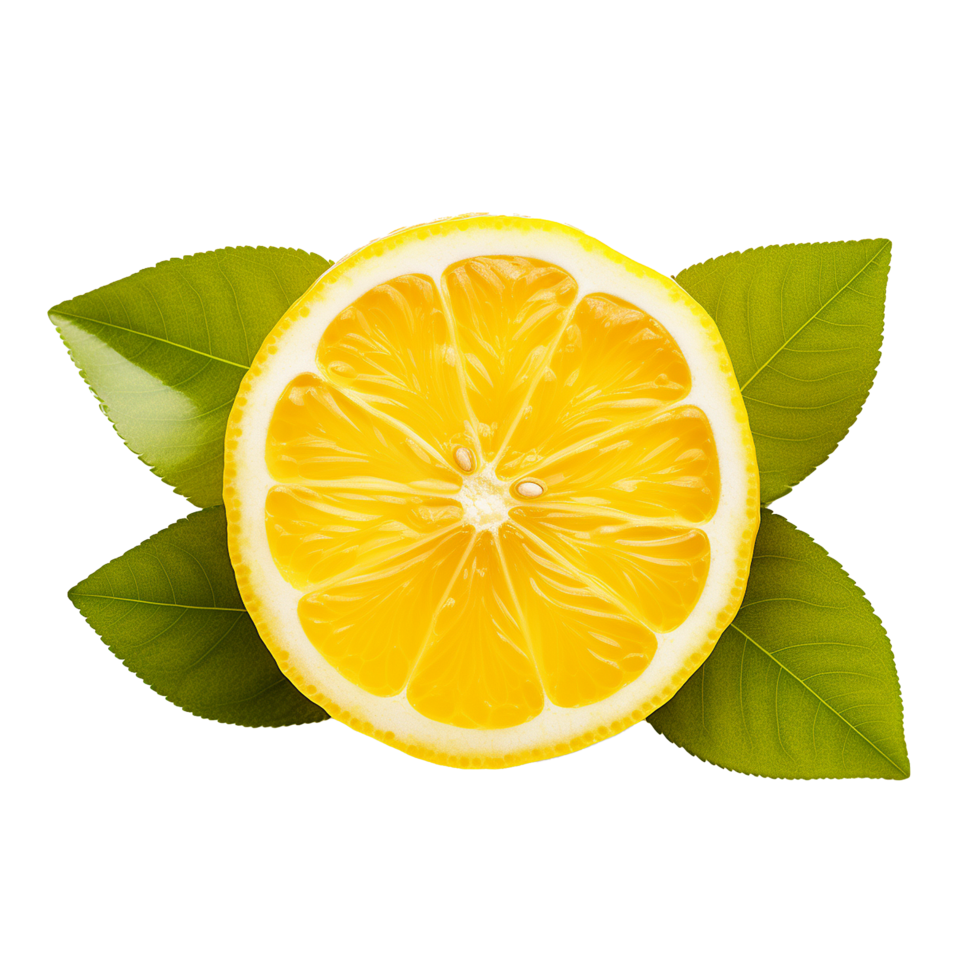 AI generated Fresh lemon png isolated on transparent background