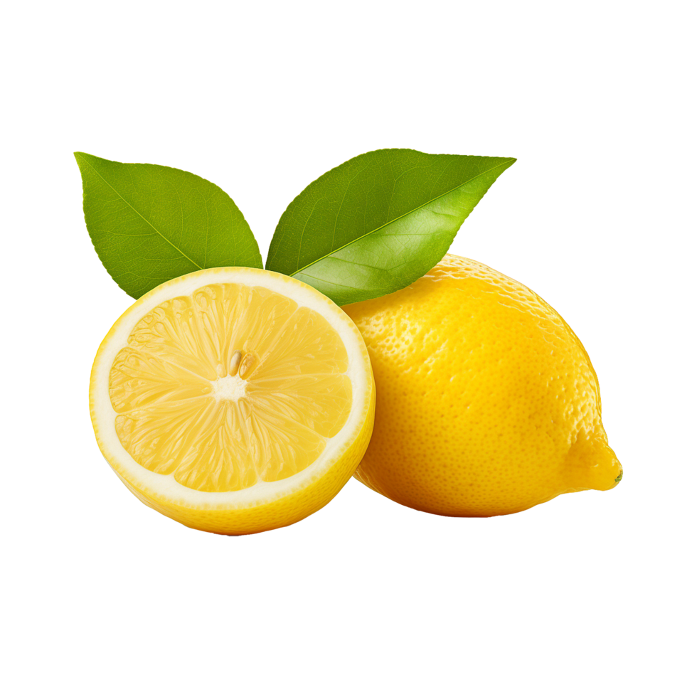 AI generated Fresh lemon png isolated on transparent background