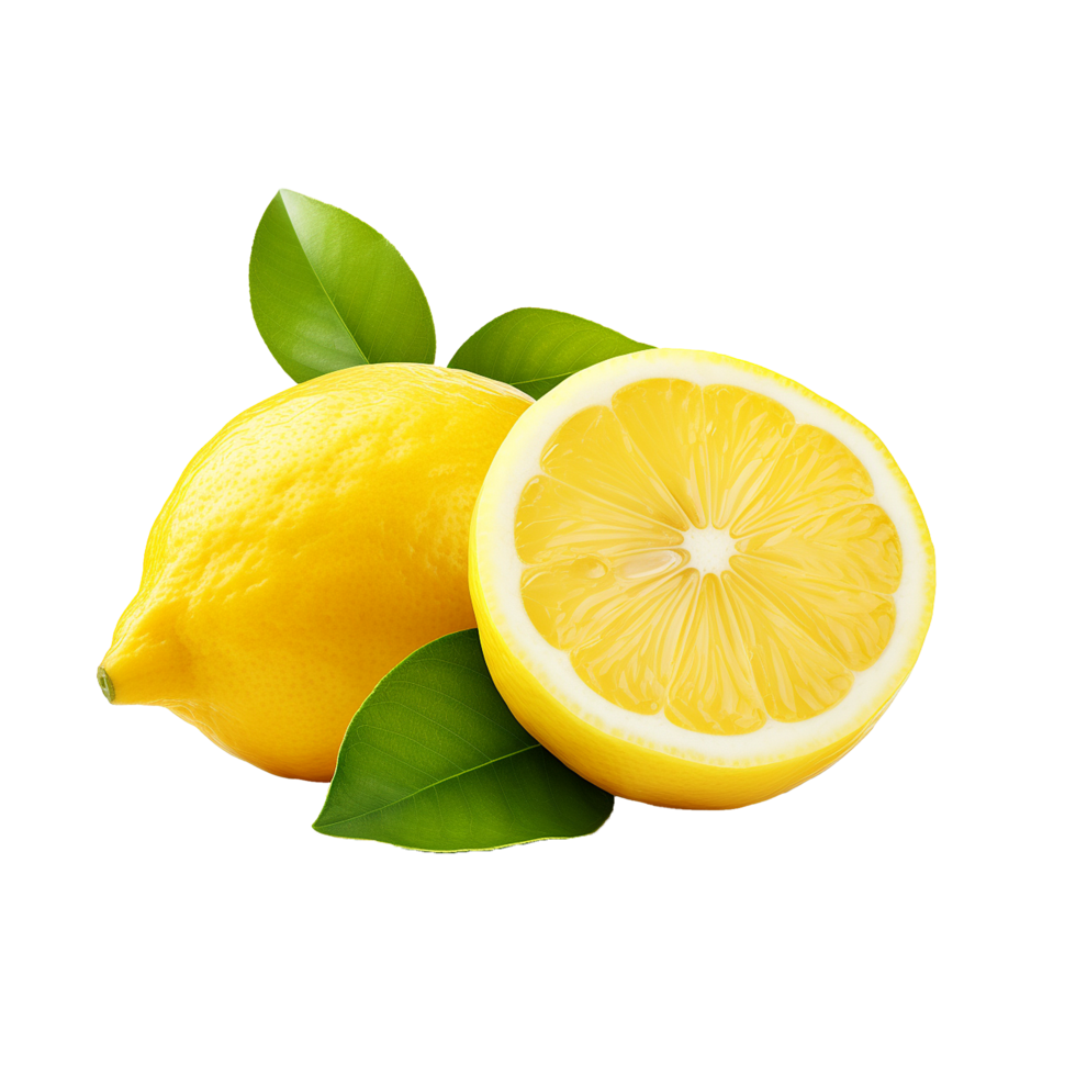 AI generated Fresh lemon png isolated on transparent background