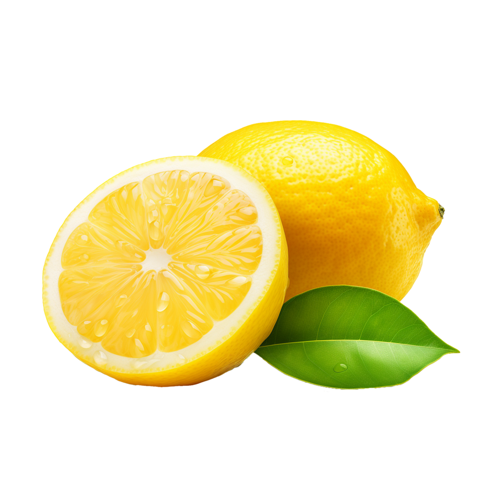 AI generated Fresh lemon png isolated on transparent background