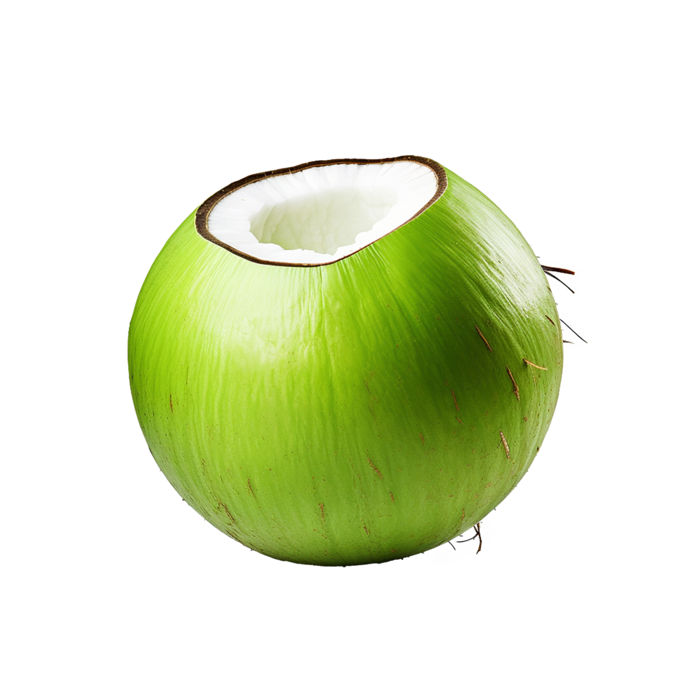 AI generated Green Coconut png isolated on transparent background