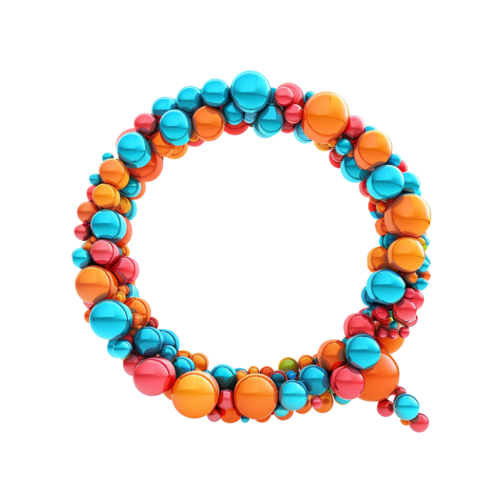 AI generated 3d speech bubble isolated on transparent background png