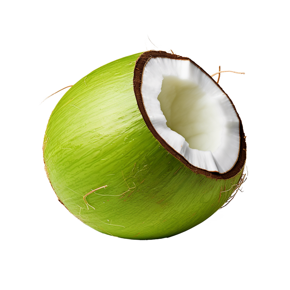 AI generated Green Coconut png isolated on transparent background