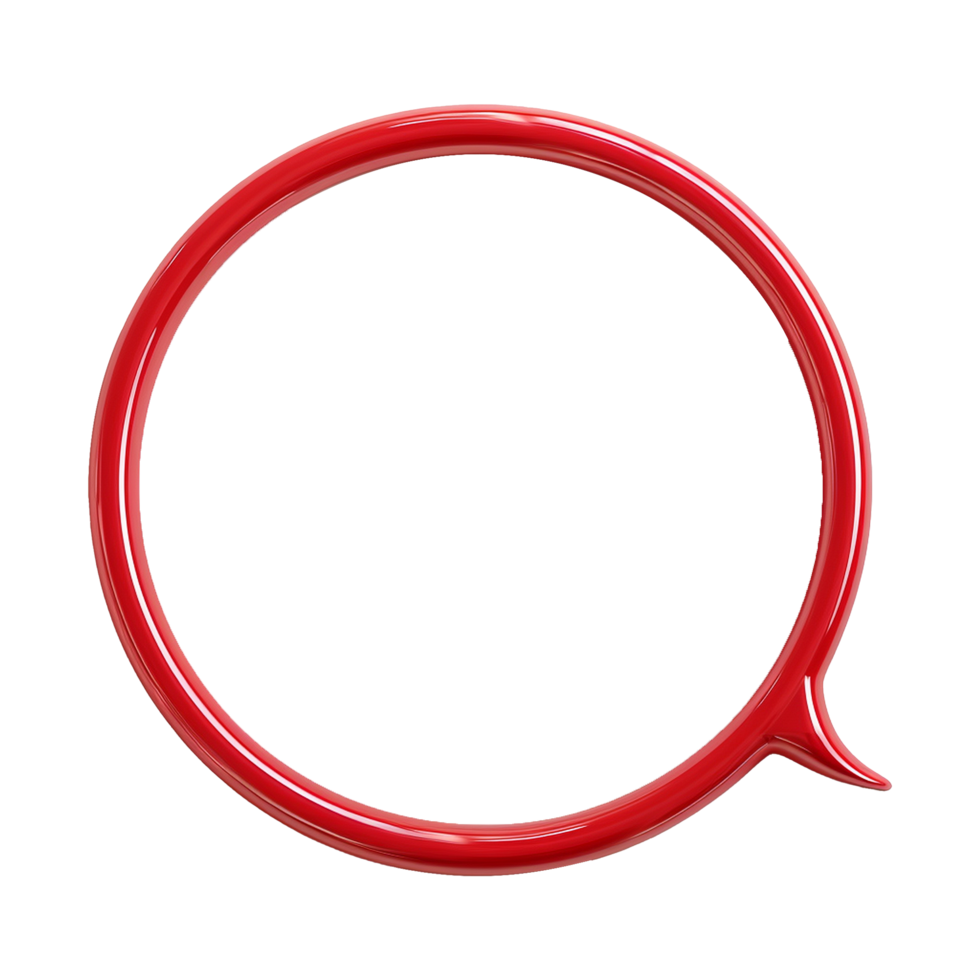 AI generated 3d speech bubble isolated on transparent background png