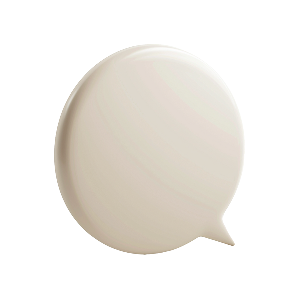 AI generated 3d speech bubble isolated on transparent background png