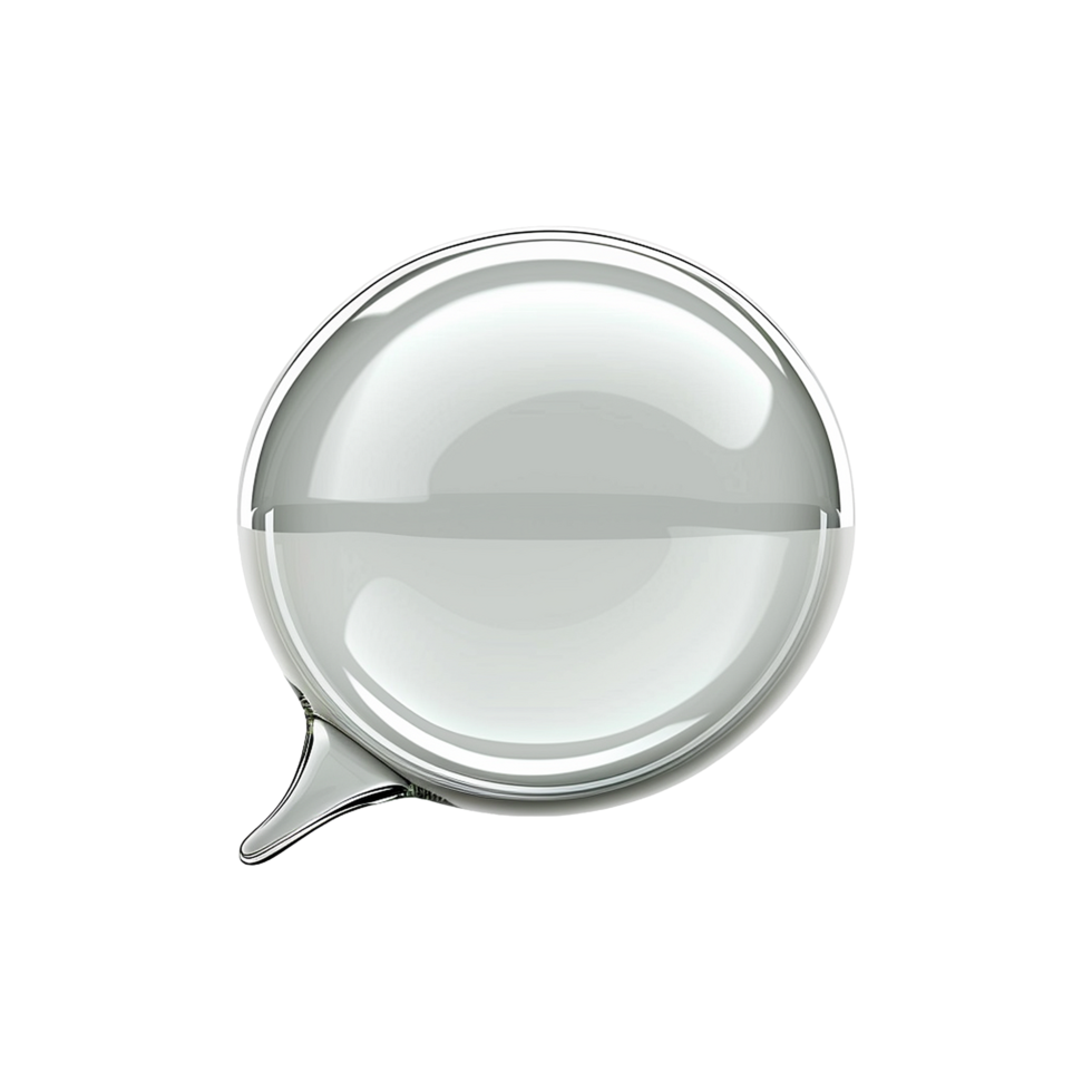 AI generated 3d speech bubble isolated on transparent background png