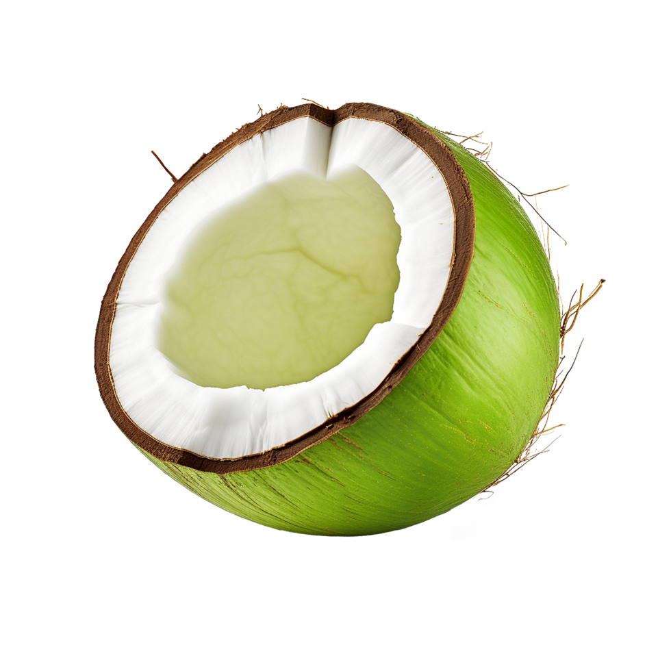 AI generated Green Coconut png isolated on transparent background
