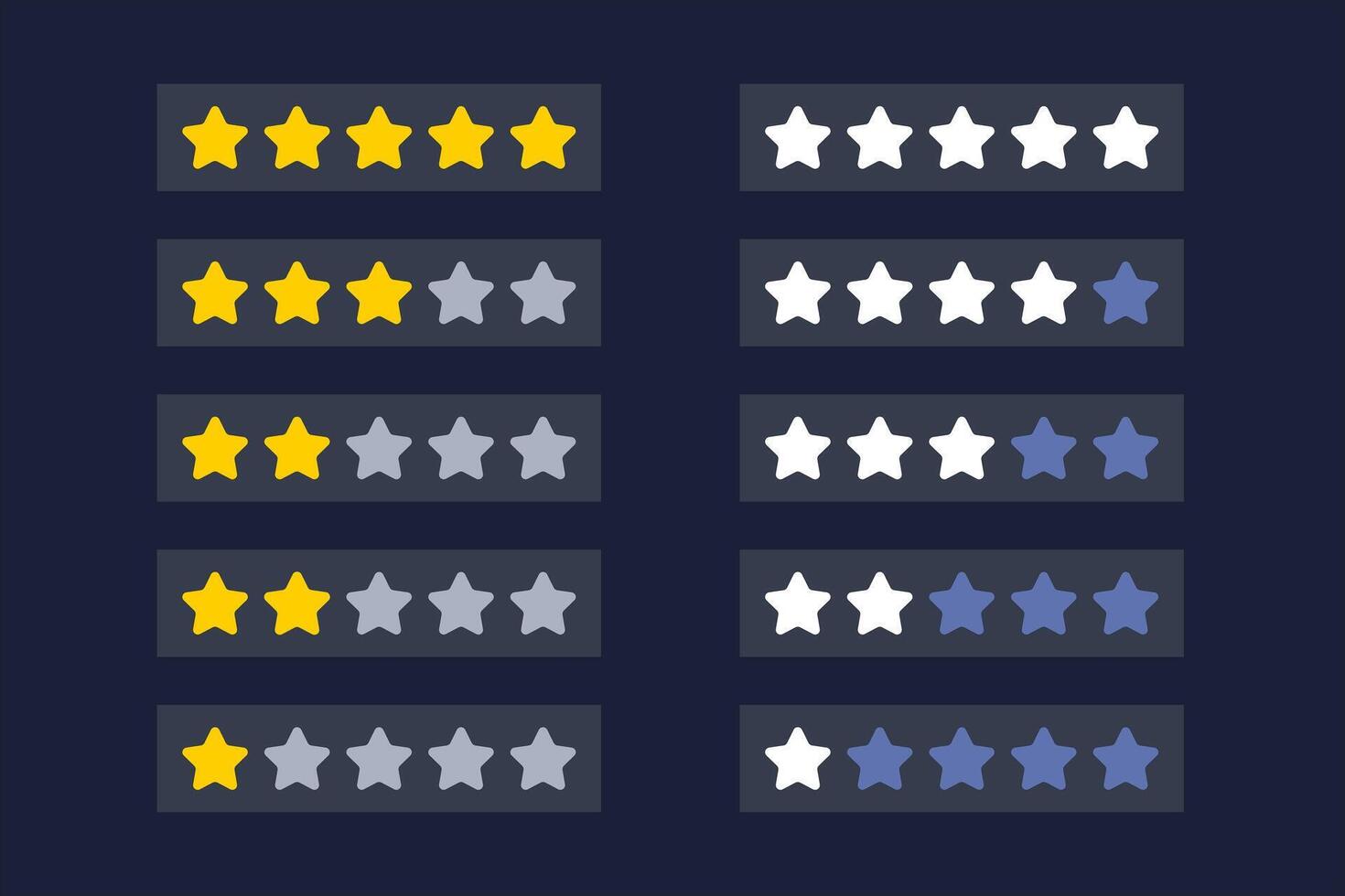 5 star rating illustration vector format