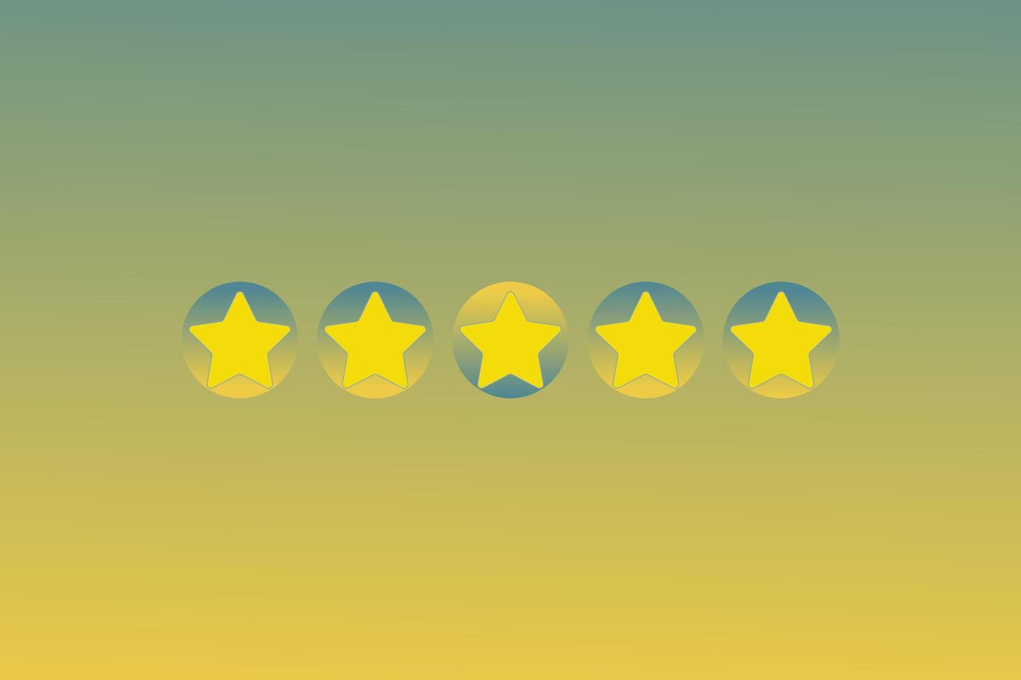 5 star rating illustration vector format
