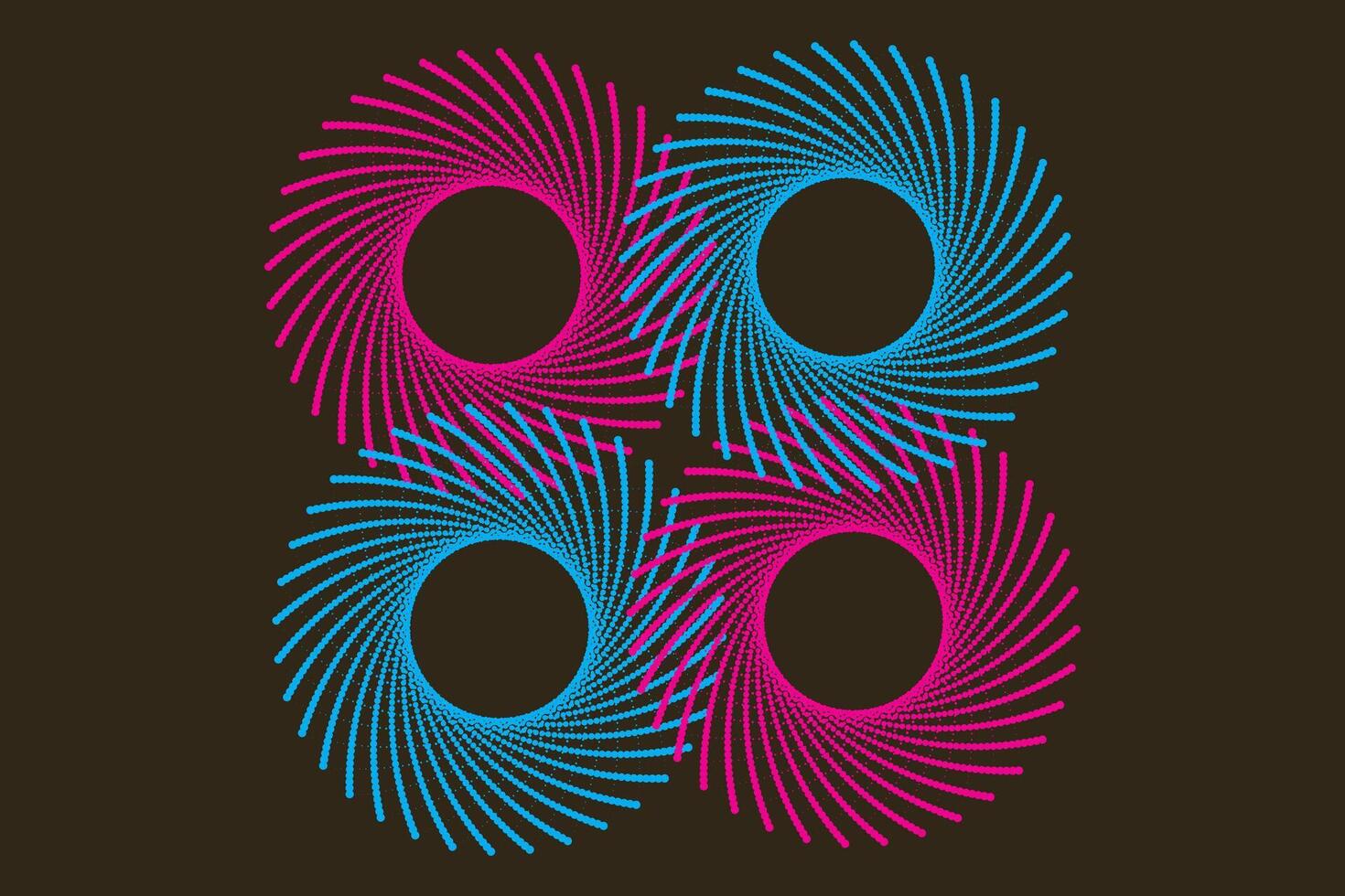 Halftone circular spiral logo set. Circular dotted isolated on the white background. vector